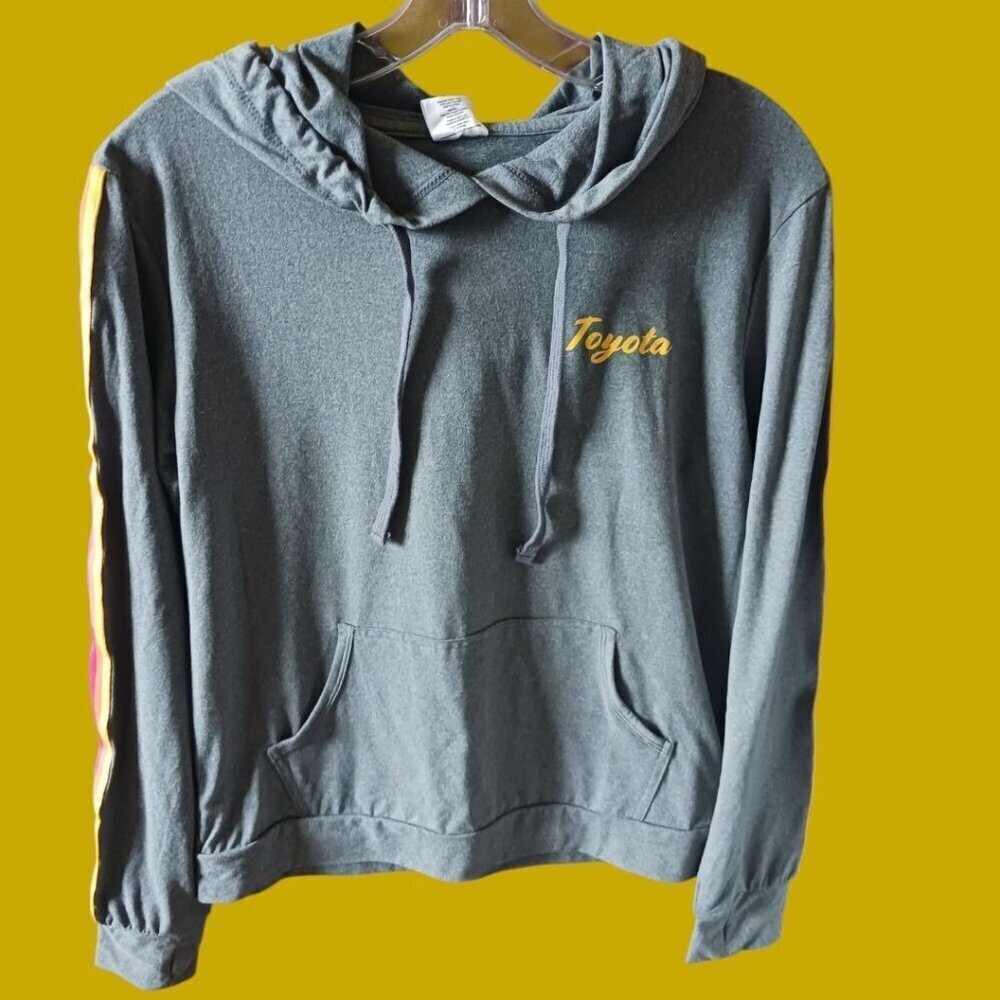 Fitkick 76 Varsity Hoodie With Kangaroo Pocket Gray Size Medium